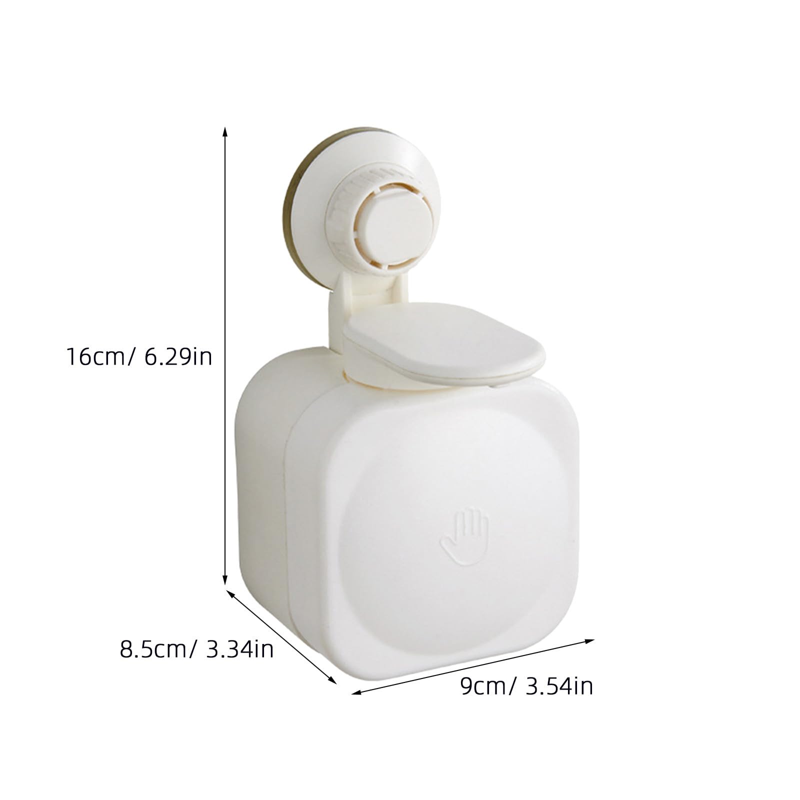 BESPORTBLE Dispensador de Jabón para Pared Ventosa ABS, Diseño Moderno y Dispensación, Adecuado para Duchas en Cocinas y Escuelas