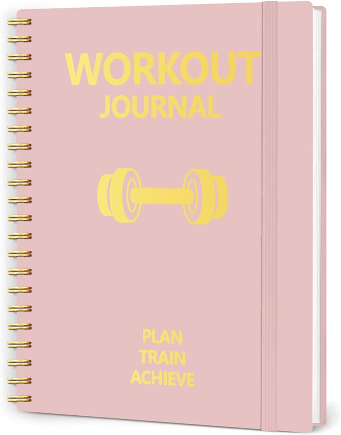 Pink Workout Journal for Women, Hardcover Fitness Journal for Home and Gym Workout Log Book A5(5.9″ x 8.8″) for Tracking Exercise and Progress, Lightweight Fitness Planner with Practical Layout