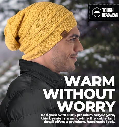 Image of Tough Headwear Slouchy Oversized Beanie Hat - Warm Winter Hats for Women - Stretch Fit Mens Beanie