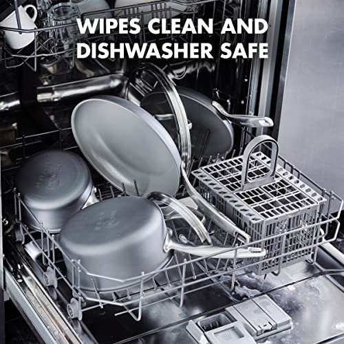 GreenPan Chatham Tri-Ply Stainless Steel Healthy Ceramic Nonstick 10" and 12" Frying Pan Skillet Set, PFAS-Free, Induction Suitable, Dishwasher Safe, Silver - Image 7