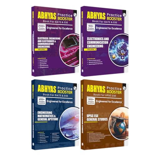 Image of PW GATE & ESE Abhyas Practice Booster For ECE /EE Vol 1, Electrical Engineering Vol 2, ESE General Studies and Engineering Mathematics & General Aptitude Combo Set of 4 Books