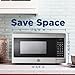 GE Countertop Microwave Oven, Compact 0.7 Cubic Ft., 700-watt Capacity, 6 Auto Cooking Settings, Kitchen Essentials for the Countertop, Dorm Room or Apartment, Stainless Steel