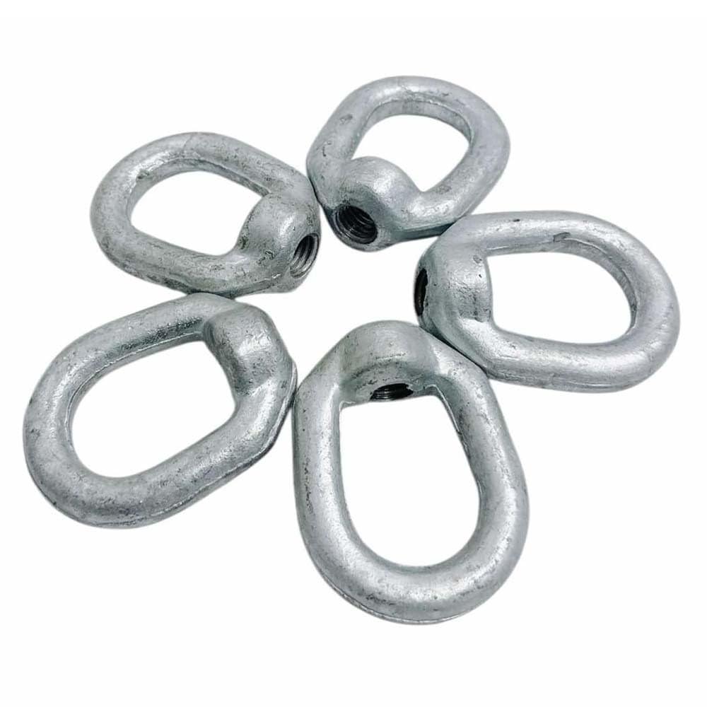 5 PCS Forged Eye Nut 1/2" Bail 5/8" Tap Thread Drop Forged Galvanized Steel