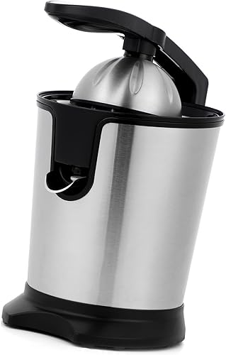 Exprimidor eléctrico de naranja premium, exprimidor de limón, exprimidor de lima, exprimidor de cítricos de acero inoxidable con mango de agarre