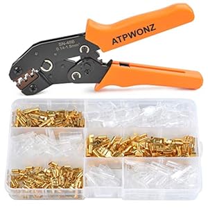 ATPWONZ 26-16 WAG Pinza a crimpare da 0.14-1.5mm² Set di morsetti 2.8/4.8/6.3mm