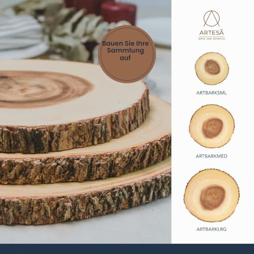 Artesà Käsebrett aus Holz, Servierplatte für Kuchen, Desserts, Häppchen und Buffets, 37 x 29 cm, Brown – Ansicht 5