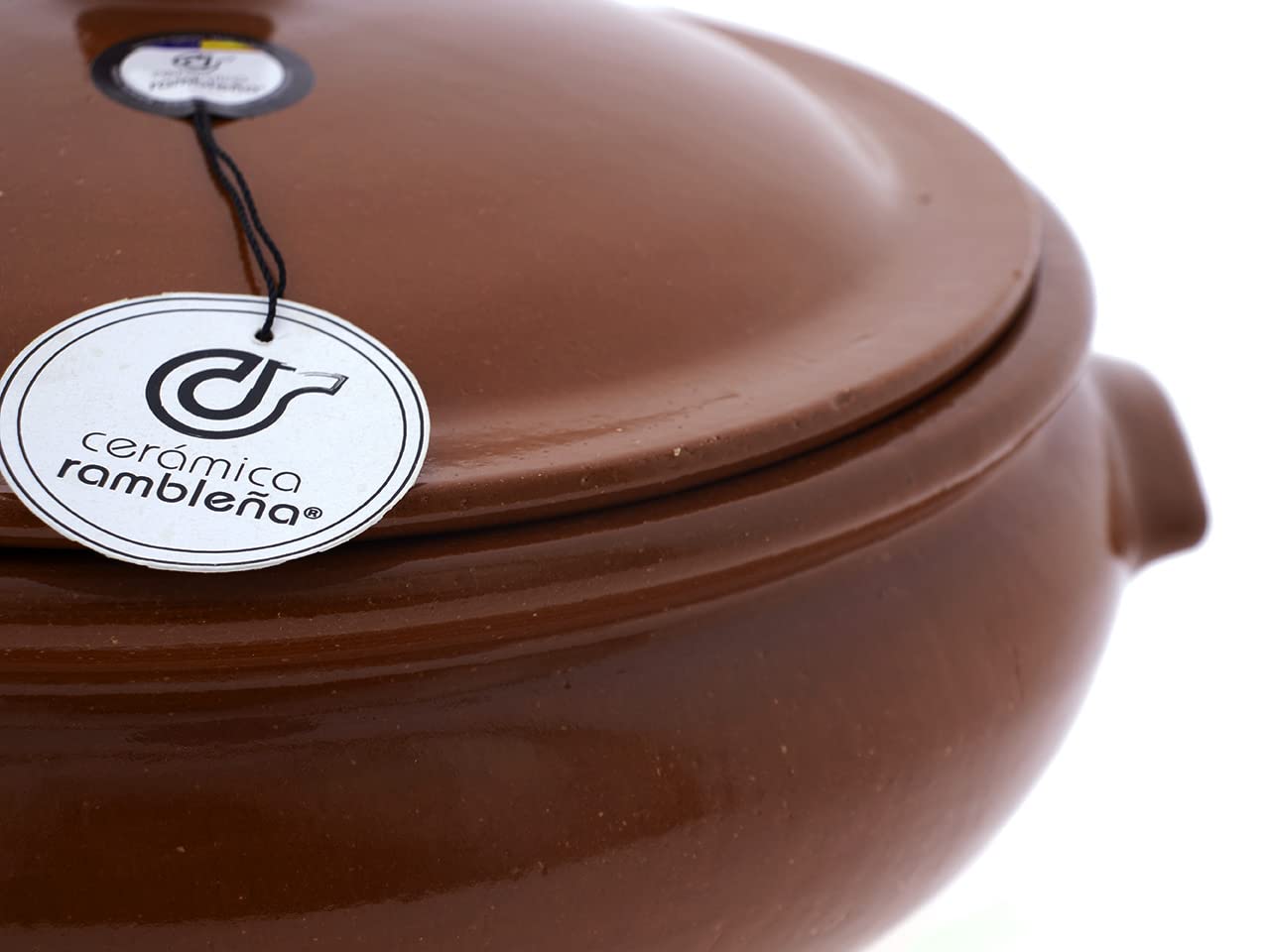 CERÁMICA RAMBLEÑA | Soupière | Soupière | Soupière en céramique rouge | Soupière en argile réfractaire | Soupière Amazon | 3 litres