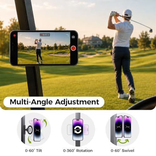 Eclare Magnetic Golf Cart Phone Holder, MagSafe-Compatible for iPhone 12–18 - image 6