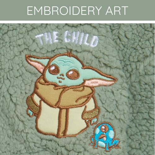 STAR WARS The Mandalorian Grogu Cozy Sherpa Cosplay Hoodie Newborn to Big Kid Sizes (0-3 Months - 14-16)3