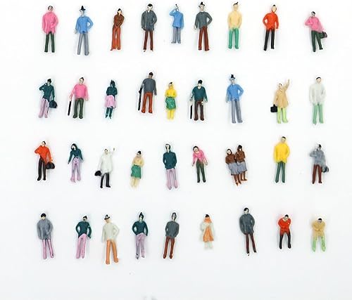 OO Gauge 1:75 Modelo pintado mixto figura de personas para diseño de arquitectura (paquete de 100)