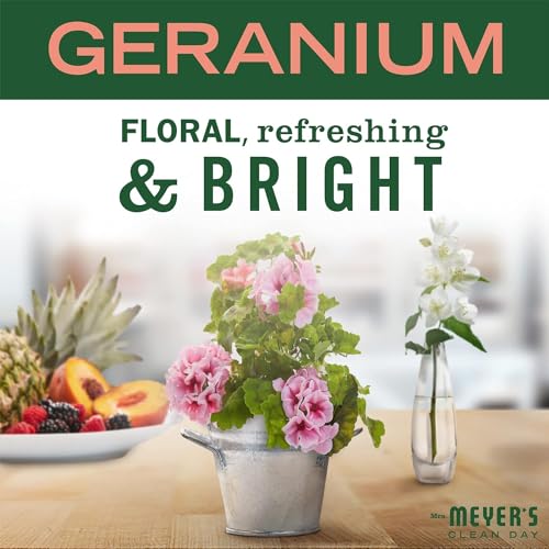 Image of MRS. MEYER'S CLEAN DAY Hand Soap Refill, Made with Essential Oils, Geranium, 33 Fl. Oz - Pack Of 2