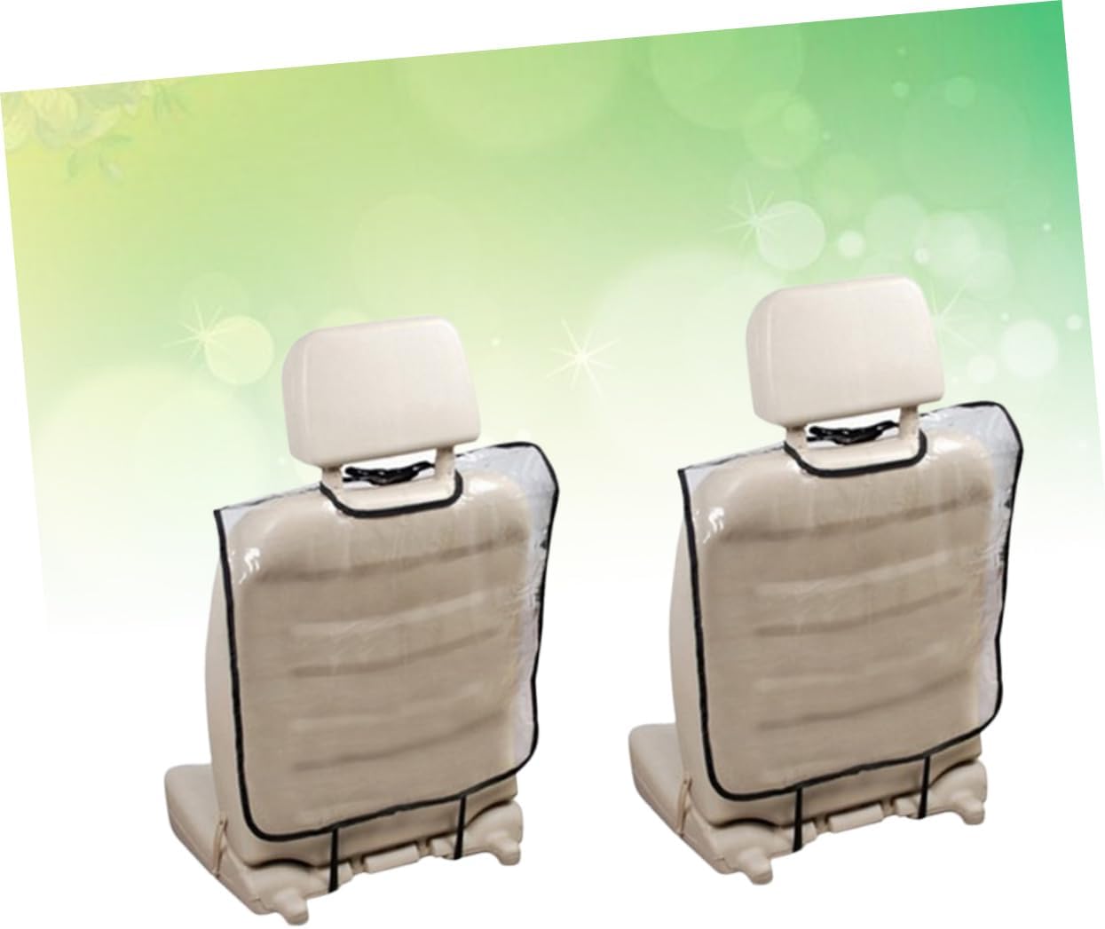 ULTECHNOVO 2pcs Transparent Car -Kicking Pad Back Protector Cover for Seat Non- Backrest Mat Easy to Install Fit for Car Seats
