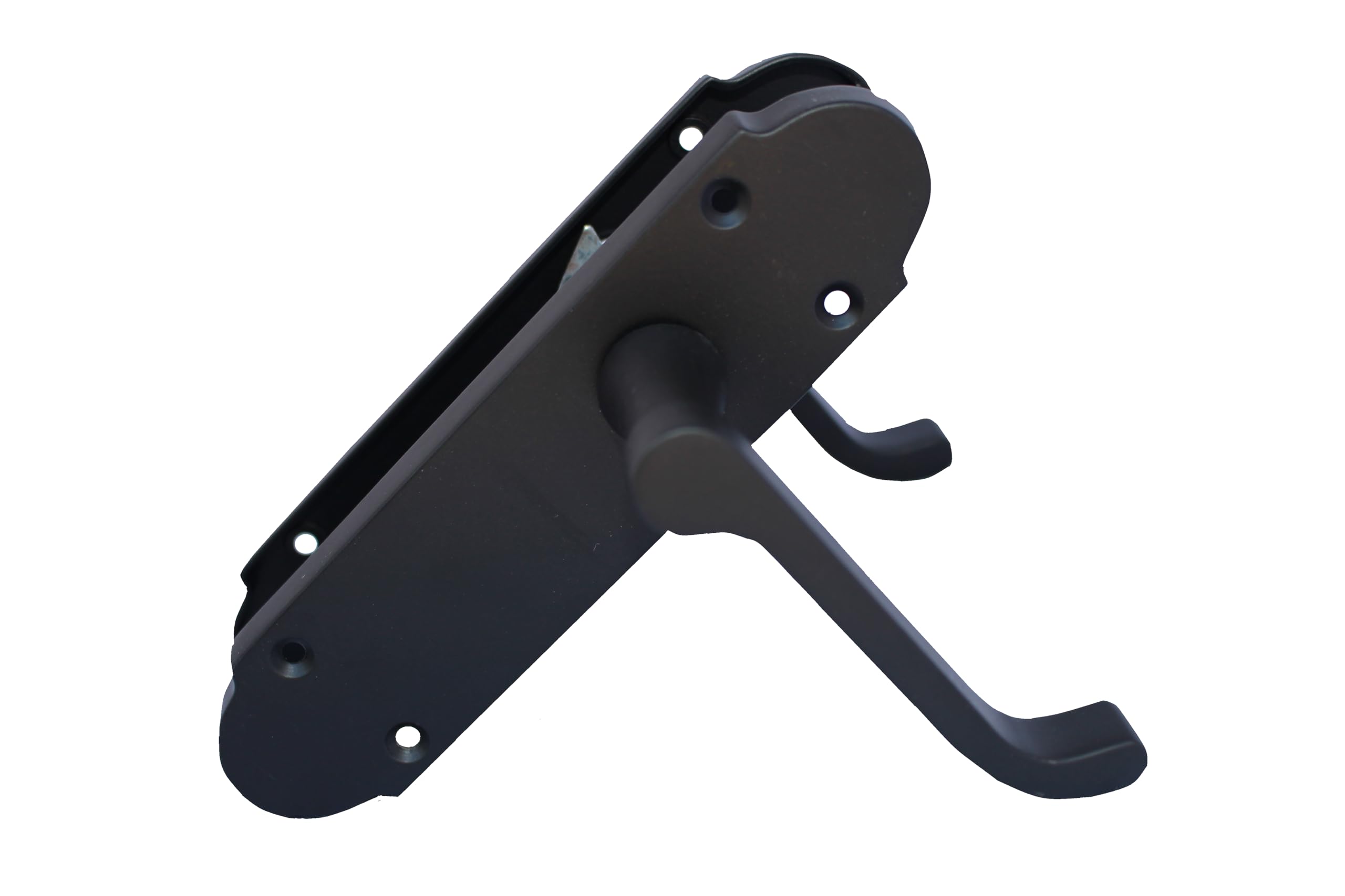 Epsom Door Handle Matt Black Internal Door Handles - Door Handles Internal Sets Including Tubular Latch Black Door Handle Set for Internal Doors Door Handle in Black 170mm x 42mm (Pair of Handles)