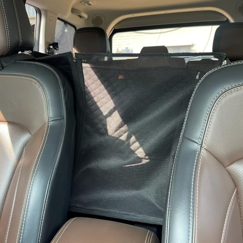 Image of Dog Car Seat Cover 60 /40 Split for Back Seat, Waterproof Pet Seat Cover for Dogs, Scratchproof, Anti-Slip, with Flaps and Mesh Window