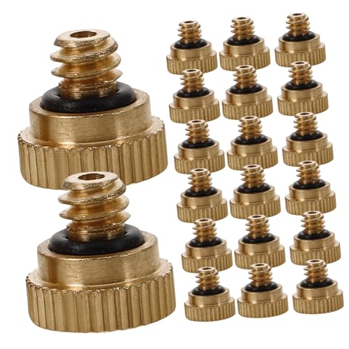CIYODO 30Pcs Brass Misting Nozzle for Outdoor Cooling System Atomizing Spray Mister for Dust Control Landscaping Humidification and Cooling Applications
