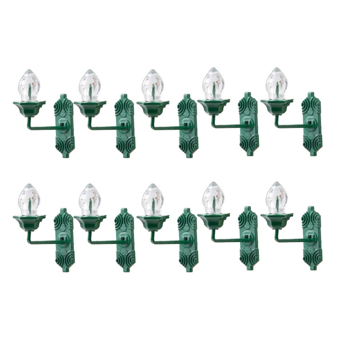 Sosoport 10Pcs Mini Luminous Wall Lamp Models for Sand Table DIY Decoration Simulation Mini Lamp Lightweight and Design for Miniature Garden and Landscape Decor