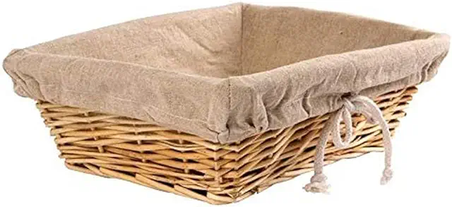 Rechteckiger Weidenkorb mit Einsatz - Brotpräsentation für Buffet & Heim