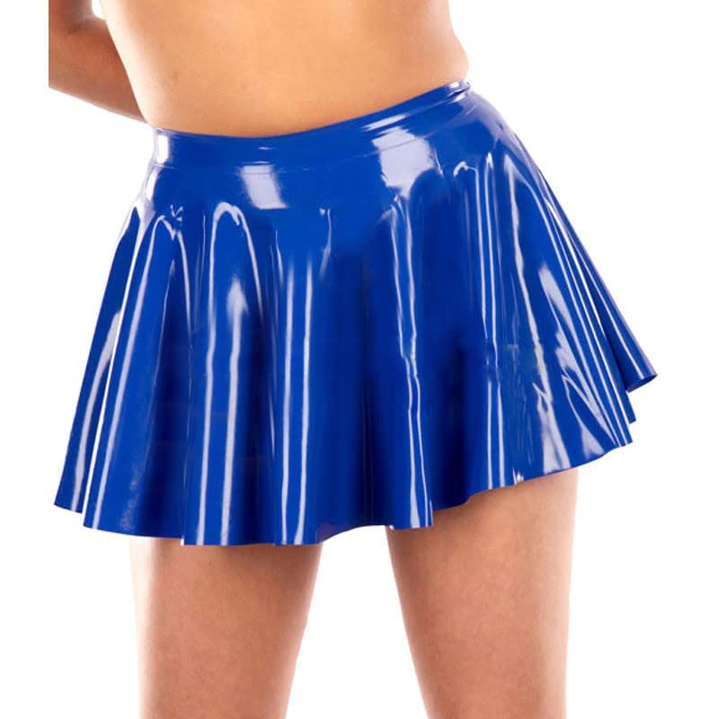 Latex Damen Minirock A-Linie einfarbige lässige Gummiröcke