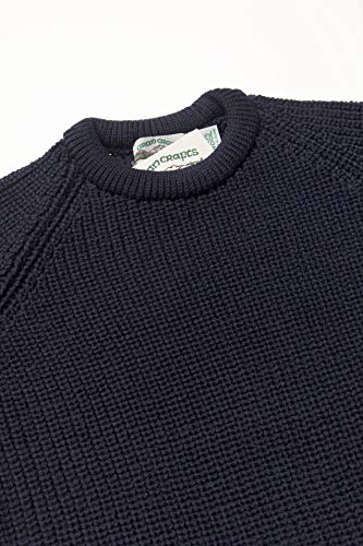 Aran Crafts Men's Fisherman Irish Rib Crew Neck Wool Sweater (100% Pure Wool)3