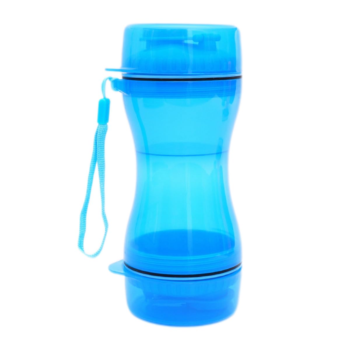 Dog Water Bottle with Food Container for Walking, Portable Leak Proof Puppy Water Bottle, Lightweight Pet Water Bottle for Hiking, Easy to Carry, BPA Free