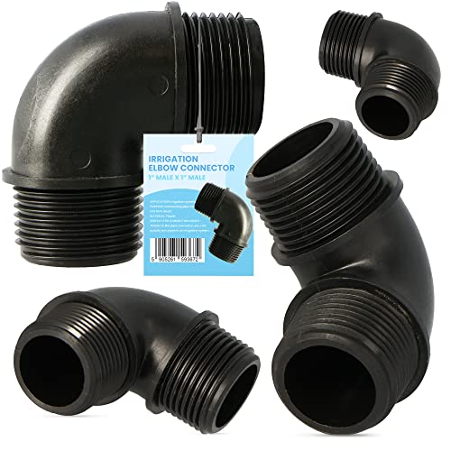PE-Rohr PVC Winkelstück 1' AG x 1' AG Kniestück der Bewässerungsleitung Bewässerung System Schlauchverlängerung Wasserrohr Garten Wasserleitung