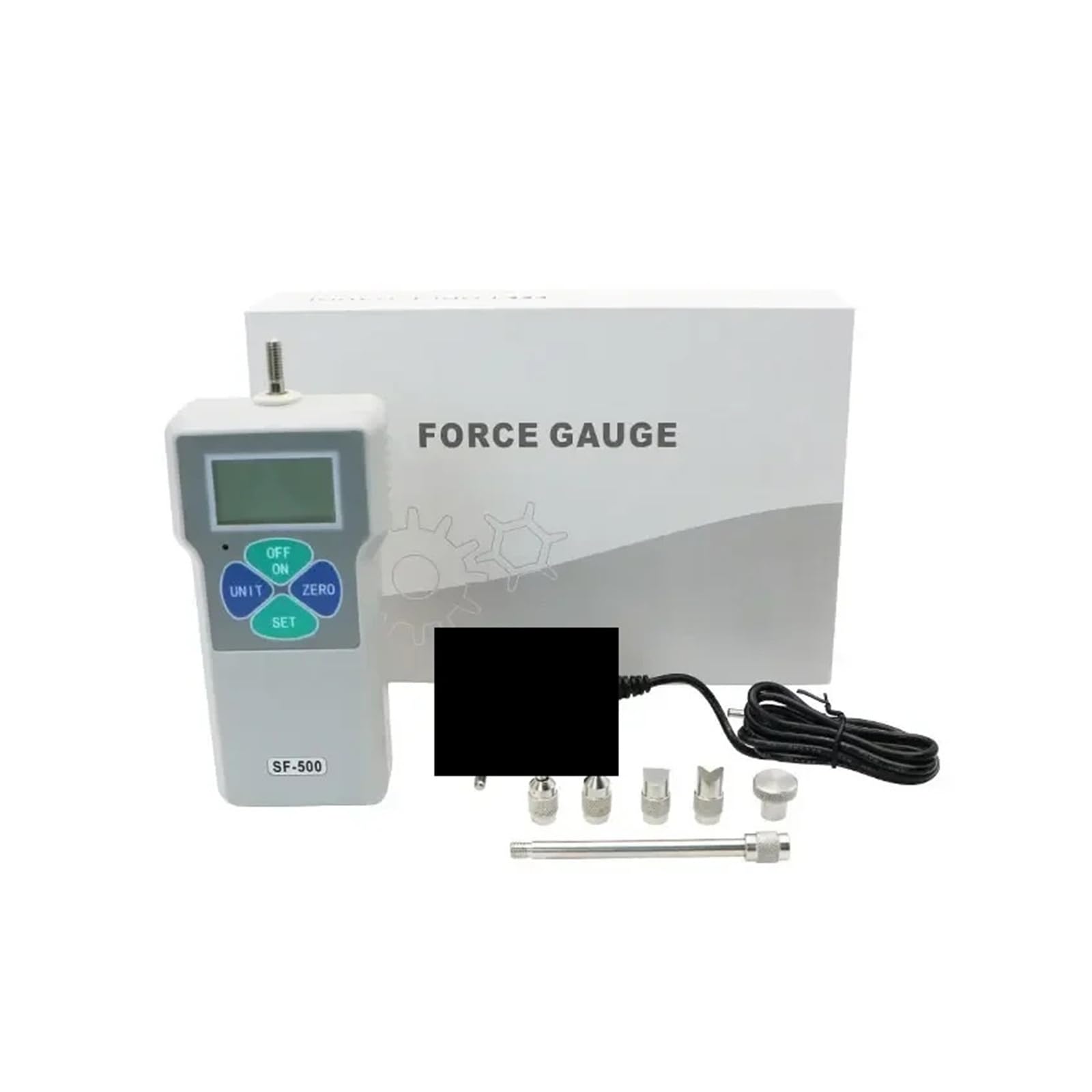 Dynamomètre numérique de force push-pull avec écran LCD, testeur dynamométrique portable, compteur de force, affichage de l'unité (lb, kg, n) Divers Test(500N)