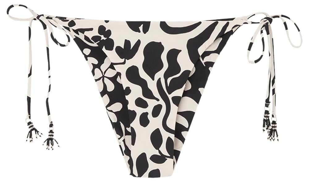 Women'secret Braga Bikini Tira Reversible Flores B&w Brief para Mujer
