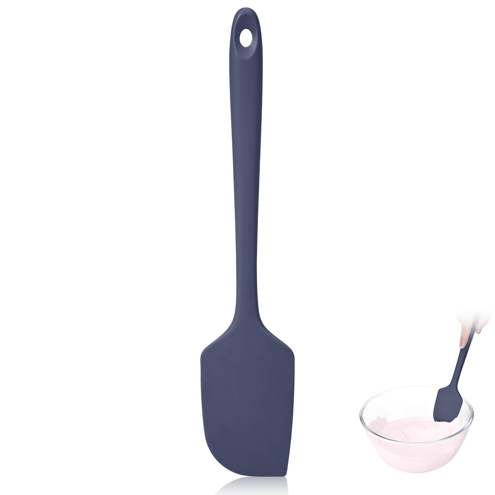 Lilybeam 600ºF Heat Resistant Silicone Spatula for Baking, Midnight Blue
