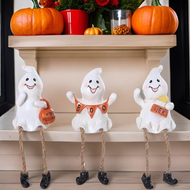 Jingmiger Halloween Geister Figuren - 3-teiliges Set Mit Beleuchtung