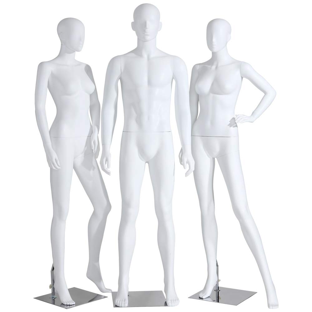 manichini femminili LF4-6 astratto bianco opaco manichino naso e bocca a forma di manichino (LF4-6 donna bianco)
