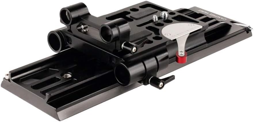 PROAIM 19-15mm camera base plate with dovetail tripod plate | Universal aluminum quick-release plate with ARRI standard dovetail for DSLR video camcorders (CH-DTPQ-01)