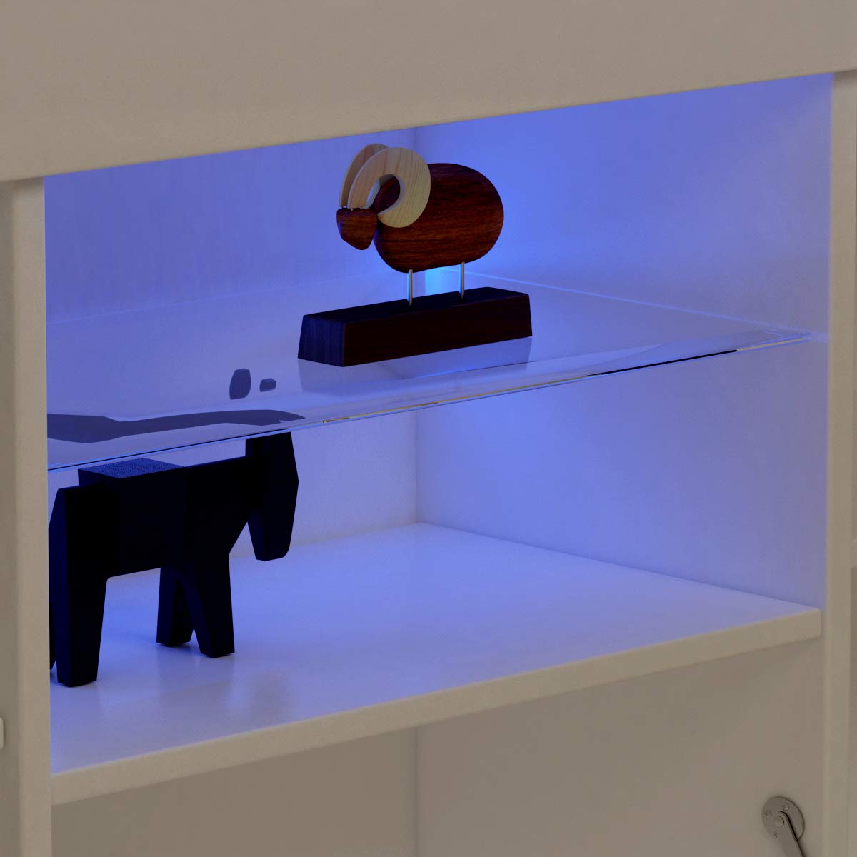 Dripex Mueble bajo para TV con iluminación LED, 135 x 70 x 35 cm