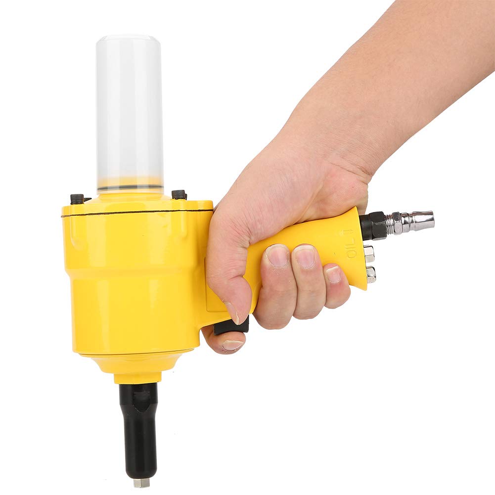 Oumefar KP-705P Pneumatic Rivet Gun, Pneumatic Air Riveter Grip Rivet Gun Air Powered Riveting Tool Cordless Rivet Tool for Decoration Automobile