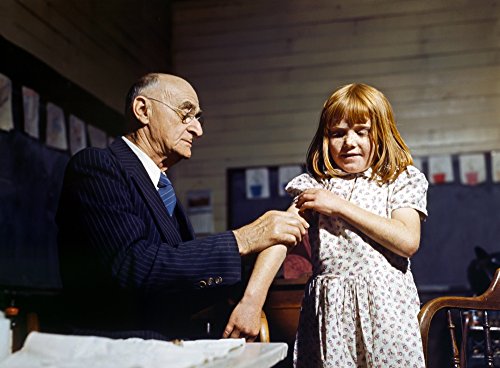 Typhoid Inoculation Na Doctor Giving A Typhoid Inoculation To A Girl At A Rural School In San Augustine County Texas Photographed By John Vachon April 1943 Poster Print by (24 x 36)