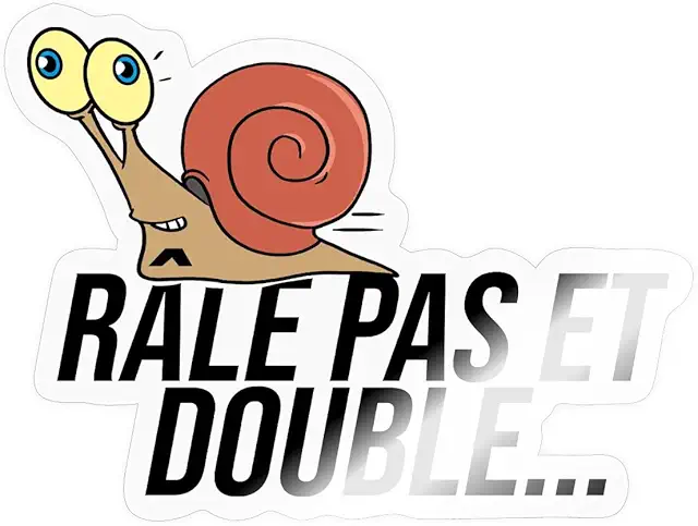 Autocollant Voiture Humour 'Ne Râle Pas, Double' - Sticker Drôle 10x10 cm Brillant