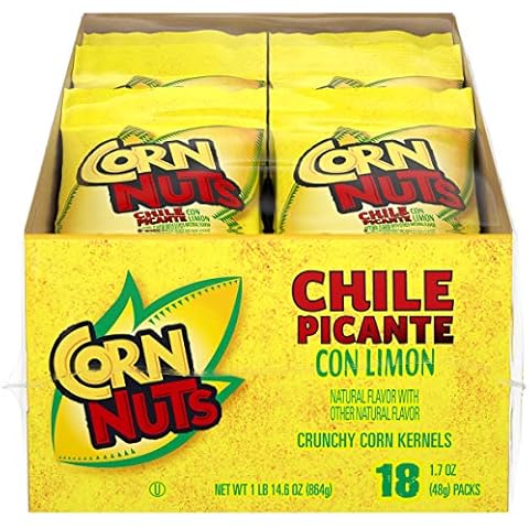 Corn Nuts Chile Picante con Limon Crunchy Corn Kernels (1.7 oz Bags, Pack of 18) Cover