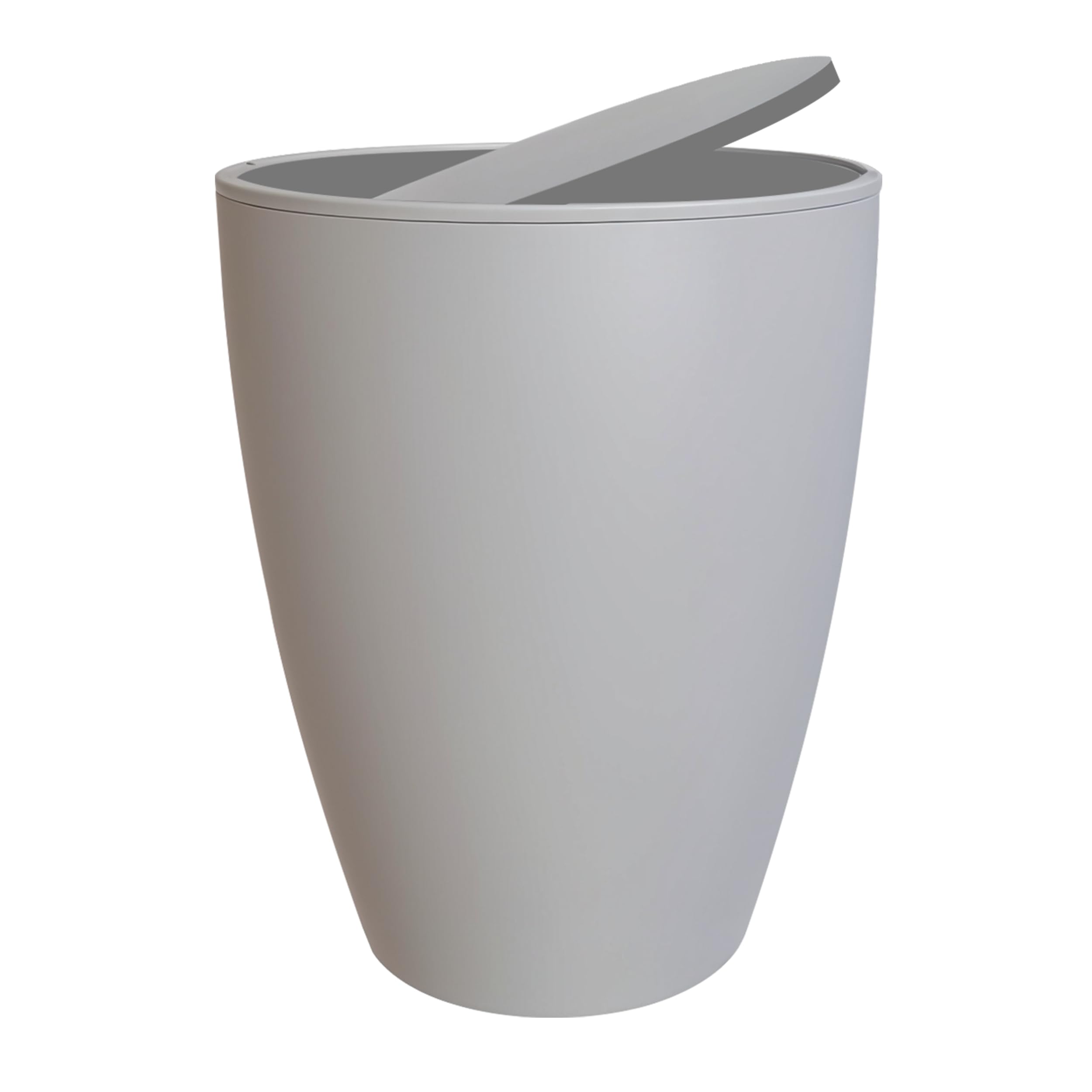 Blue Canyon Boda Swing Lid Bin, 12 L Capacity, Rubbish Bin for Bathroom & Bedroom, Plastic Construction, Compact & Lightweight, Rubbish Storage for Kitchen, Swing Lid, Space Saving Design, Grey