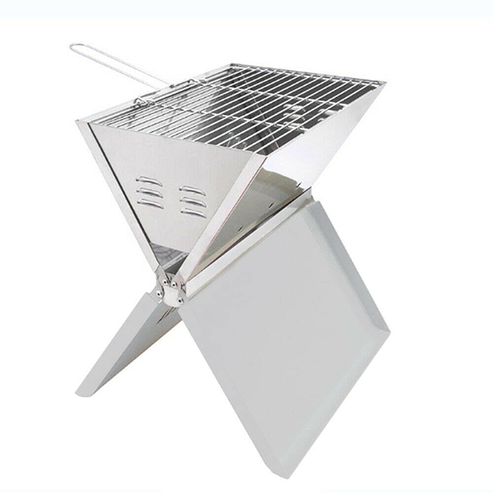 Grill węglowy ze stali nierdzewnej, przenośny grill stołowy, grill piknikowy, składany grill na kemping, składany grill do ogrodu