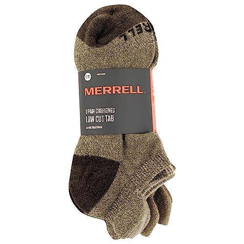 Image of Merrell Unisex Adult Men's and Women's Wool Everyday Hiking Crew Socks - 3 & 6 Pairs - Cushioned Moisture Wicking