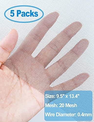 5 pack wire mesh screen 1343939 x 953939 for air vent 24cm x 34cm 20 mesh 1mm hole 304 stainless steel wire mesh easy to cut