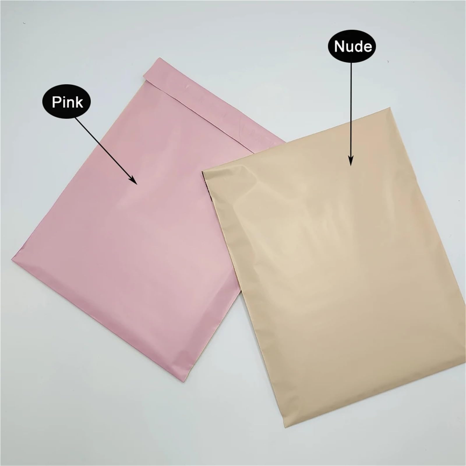 Sac Postal Joint Auto-adhésif en Poly Rose Clair 10 pièces, Sacs de Rangement de courrier Postal Souples for l'envoi(35x50cm-Pink)