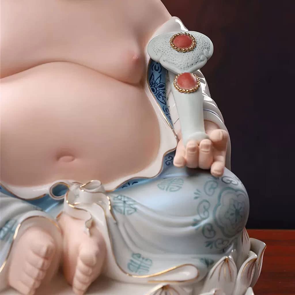 Escultura de Buda decoração Zen Lucky Maitreya Buddha ornamento