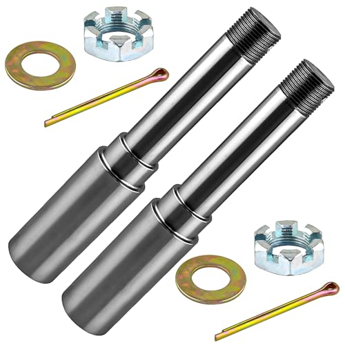TPZZ Round BT8 Trailer Spindle Fits 2,000 lbs Axles,1 1/2' Thread Size Spindle for Heavy-Duty Trailer Axle Part,Trailer Spindle Replacement,Trailer Axle Spindle, Boat Trailer Spindle, RV Trailer