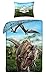 Halantex Juegos De Fundas 100% algodón para Edredón Jurassic World Dinosaurio T-Rex - Funda nórdica 140x200cm + Funda de Almohada 70x90cm