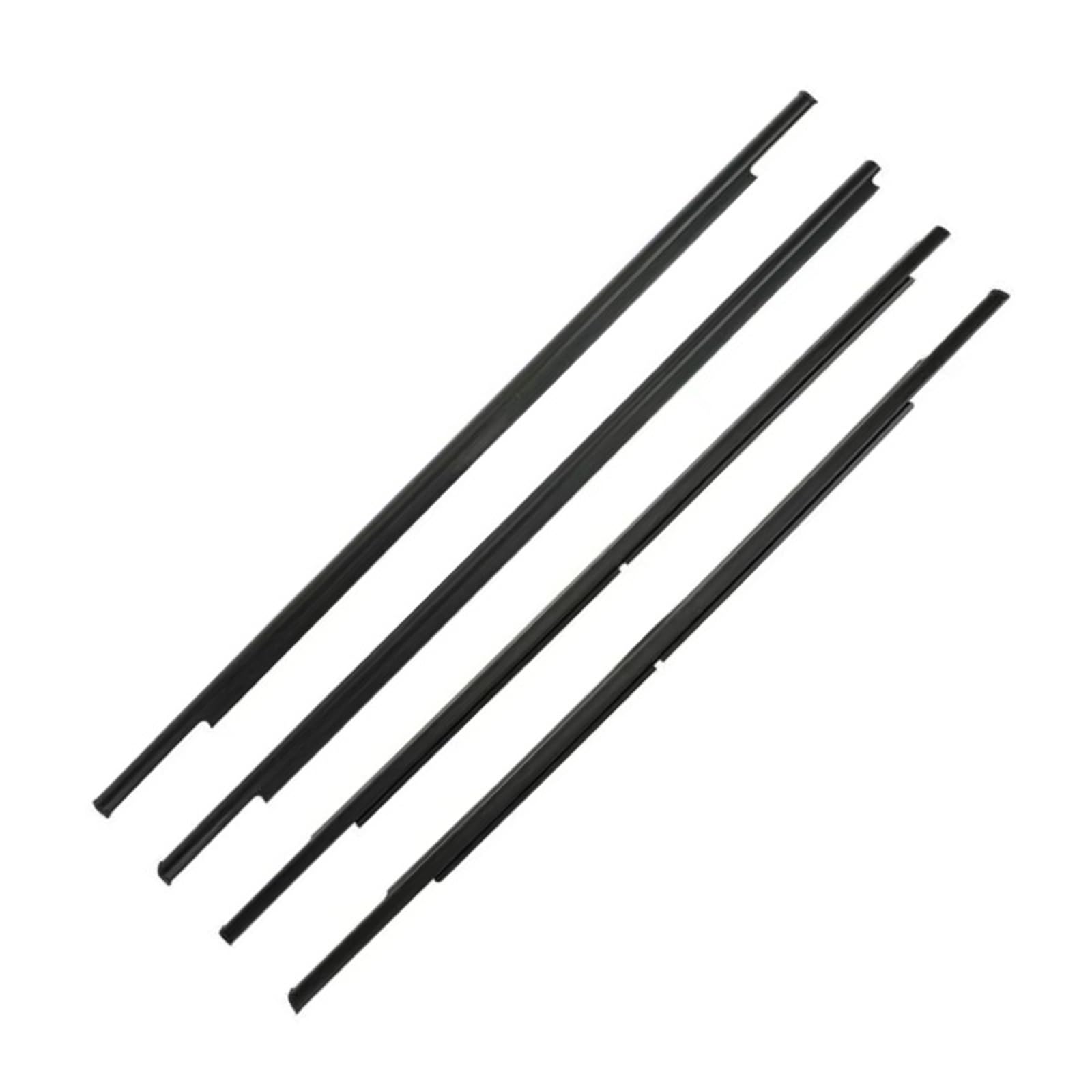 Jbpihzt One Color 4Pcs Car Side Window Outer Weatherstrip Door Moulding Trim Seal Belt For Mitsubishi For Outlander 2013-2018