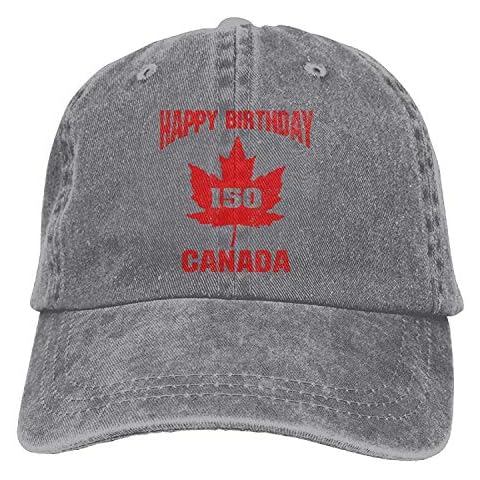 Clothing decoration Happy 150th Birthday Canada Cotton Adjustable Peaked Baseball Dyed Cap Adult Washed Cowboy Hat Cover