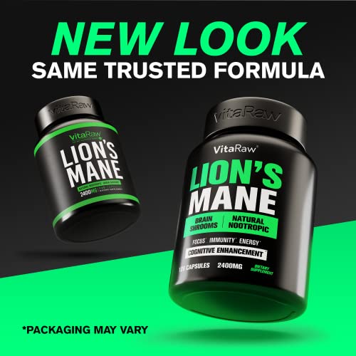 Organic Lions Mane Supplement Capsules 2400 mg - Powerful Nootropic - Helps Maintain Memory, Energy, and Mental Clarity - Vegan Brain Booster Focus Pills - Real Lion's Mane Supplement - Melena de Leon - Image 6
