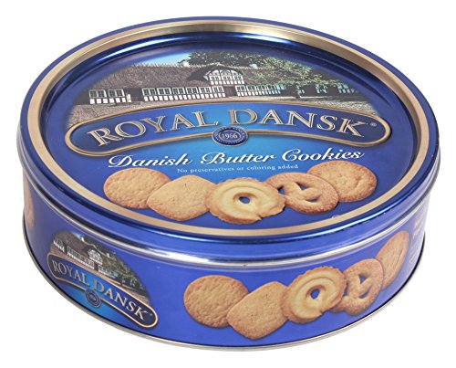 Royal Dansk Danish Butter Cookies, 12 Ounce Tins (Pack of 4)