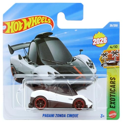 Hot Wheels Pagani Zonda Cinque 1:64 White Mattel miniatura 1