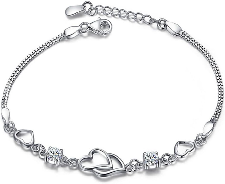 BUYITOSterling Silver Bangle Bracelets for Women,Fashion Jewelry Simple Adjustable 925 Silver Cuff Bangles for Women Mom Wife Valentine Mothers Day Gift